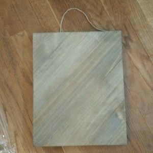 2 diagonal rustic hanging signs